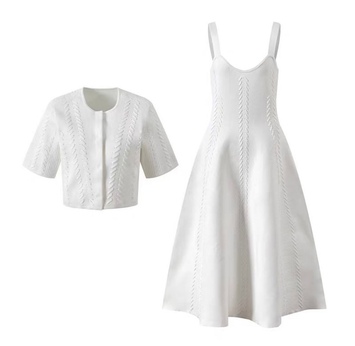 Luxury white two-piece