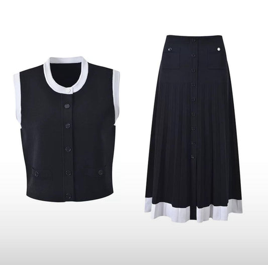 Black and white two-pieces