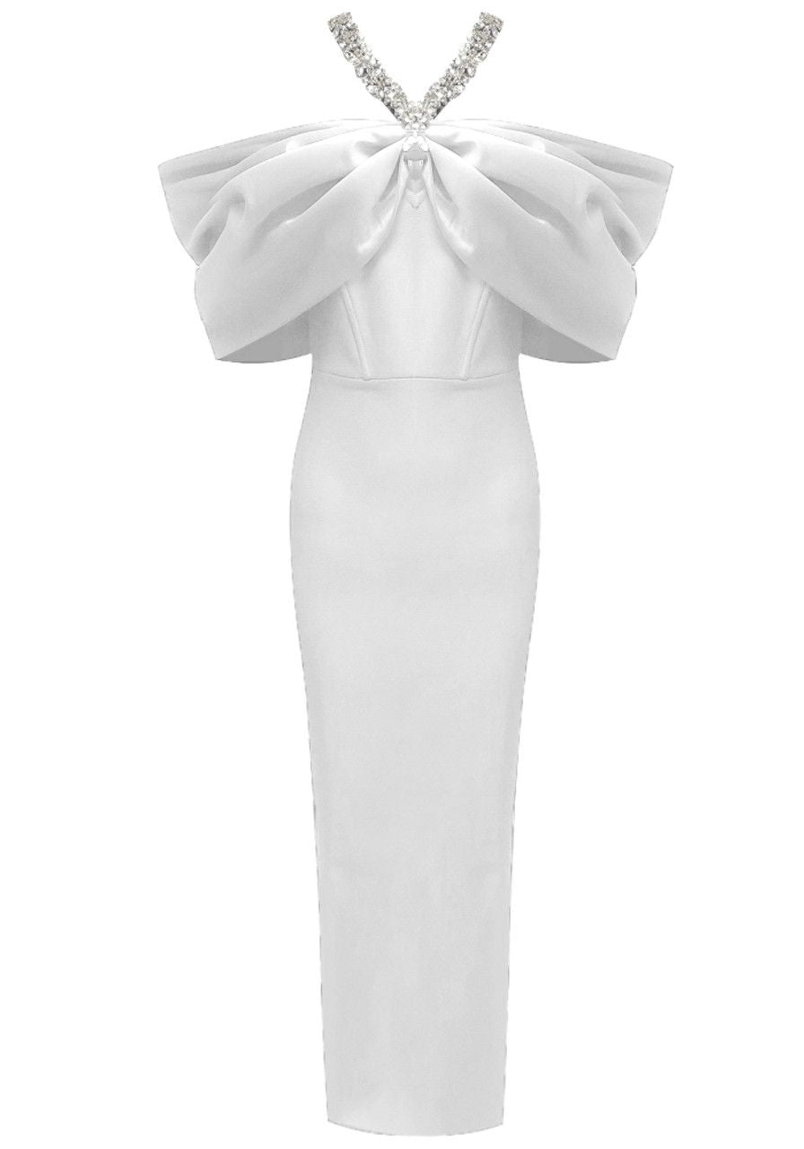 Long White Chain Dress